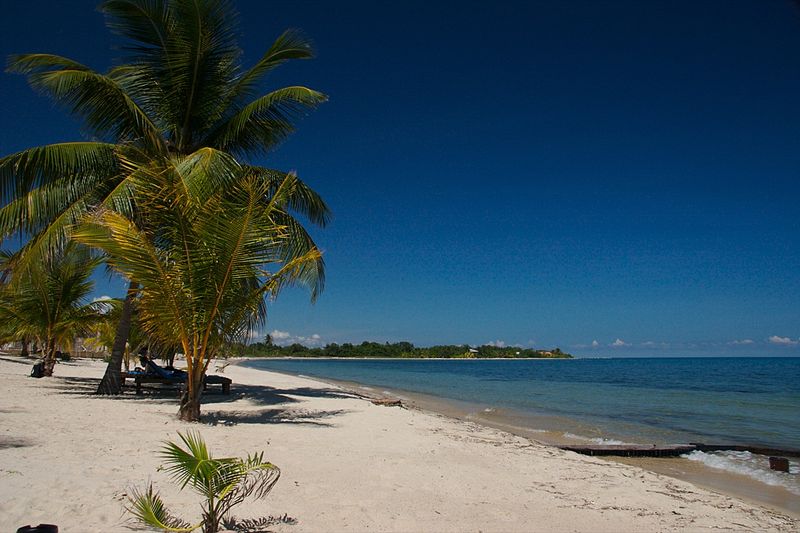 Beach front at Placencia, Belize